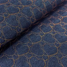 Tecido jeans Matelassê - Coração