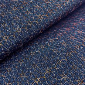 Tecido jeans Matelassê - Flor