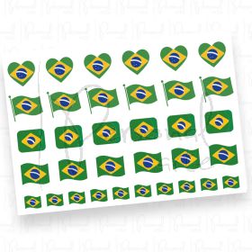 Adesivos Bandeira Brasil (DTF UV) - A5