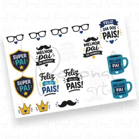 Adesivos Dia dos Pais - Super Pai (DTF UV) - A5