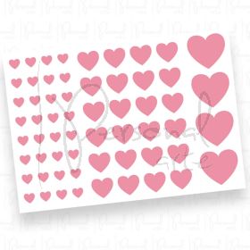 Adesivos Corações Rosa (DTF UV) - A5