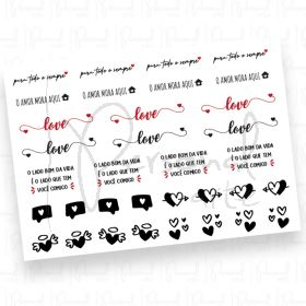 Adesivos Dia Dos Namorados - Love (DTF UV) - A5